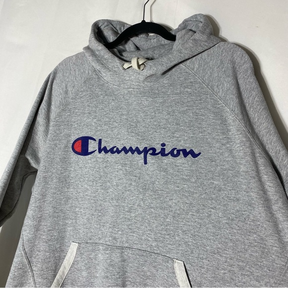 Champion Heathered Grey Pullover Sweatshirt Activewear Hoodie 2XL - Picture 6 of 16